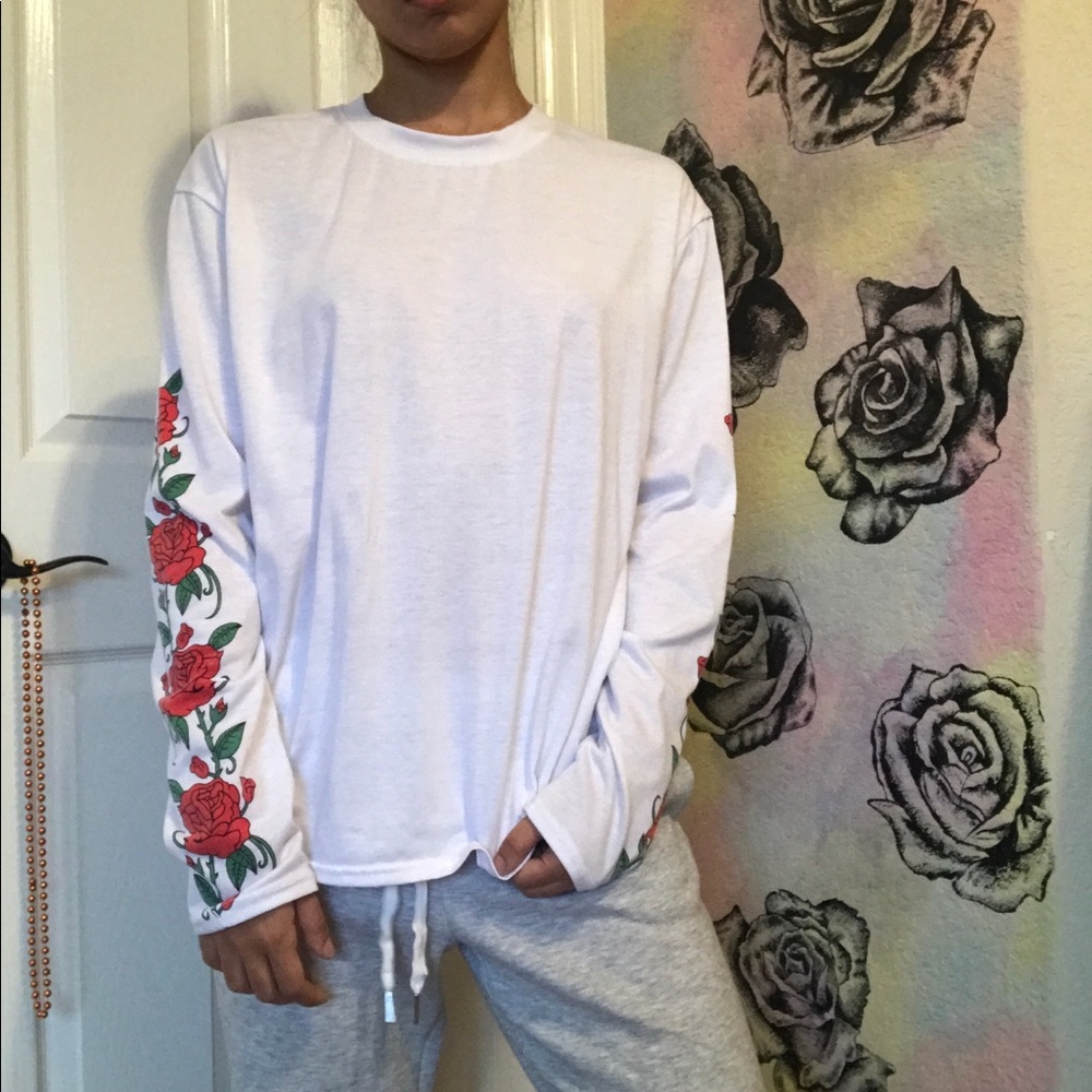 Long sleeve rose shirt